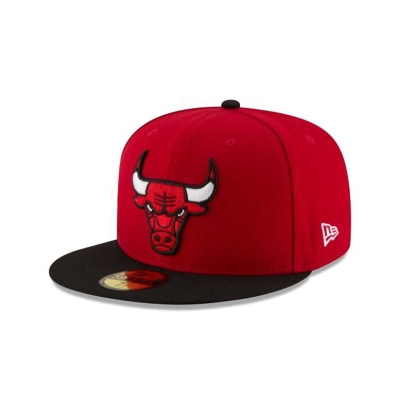 Red Chicago Bulls Hat - New Era NBA Two Tone 59FIFTY Fitted Caps USA0618379